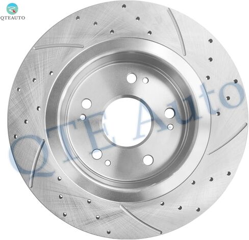 PM Auto Set of 4 Front 293mm-Rear 282mm Drilled Slotted Disc Brake Rotors Replacement For 2015 Honda Civic Replacement Brake Rotors in Kuwait
