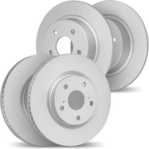 Dynamic Friction Company Front and Rear Brake Rotors Fits 2012-2017 Toyota Camry| Blank Disc Brake Rotors 12.2" Front & 11" Rear in Kuwait