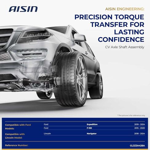 AISIN AFTERMARKET CVAFD-00661 مجموعة عمود المحور الأمامي للركاب - متوافق مع Ford F-150 2015-2020، Expedition 2019-2024، Lincoln Navigator 2018-2024 - دفع رباعي (4WD) in Kuwait