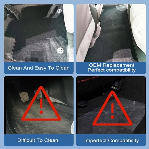 GXARTS Car Waterproof Floor Mats Carpet Full Set Compatible with Kia Sedona 2015 2016 2017 2018 2019 2020 | All-Weather Protect, Black Velour Automobile Floor Liner Accessories in Kuwait
