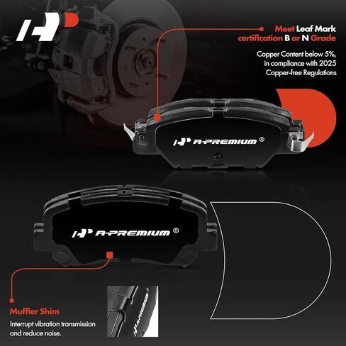 A-Premium Front and Rear Drilled and Slotted Disc Brake Rotors + Ceramic Pads Kit Compatible with Select Mazda Models - CX-5 CX5 2016 2017 2018 2019, 12-PC Set in Kuwait