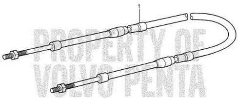 Volvo Penta Control Cable - 17ft mfg Part Number 21407230 in Saudi Arabia