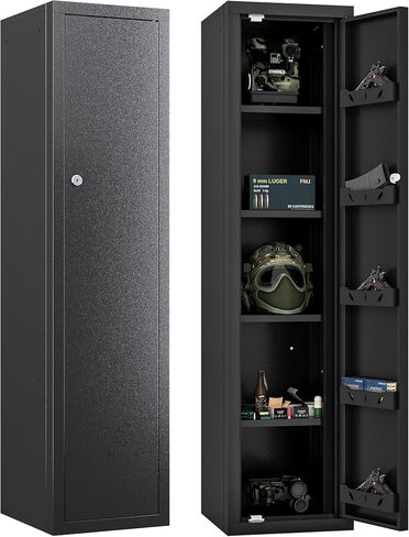 KAER Ammo Cabinet 59-Inch Tall Gun Cabinet Ammo Safe for Home Safes Use Quick Access with Ammunition Compartment and Removable Shelves Guns Accessories in Saudi Arabia
