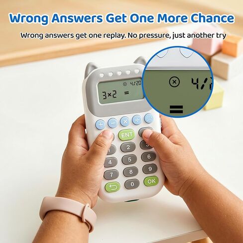 Umimile Math Games for Kids Ages 4-12 – Portable Math Toy with 4 Fun Modes, Rechargeable, Travel-Friendly – 50,000+ Addition, Subtraction, Multiplication, Division Questions in Saudi Arabia