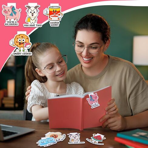 Gueevin 100 Pcs Funny Magnetic Bookmarks Pun Theme Magnet Page Markers Bulk Motivational Reward Page Clips for Teaching Prizes Office Classroom Reading Gifts in Kuwait