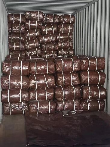 قماش القنب شديد التحمل، بسمك 10 مل، مقاوم للماء، مقاوم للتمزق والبهتان، متانة عالية، معالج بالأشعة فوق البنفسجية، حلقات تثبيت كل 91.44 سم. (فضي/بني - ذو وجهين) (40 × 60 بوصة) in Kuwait