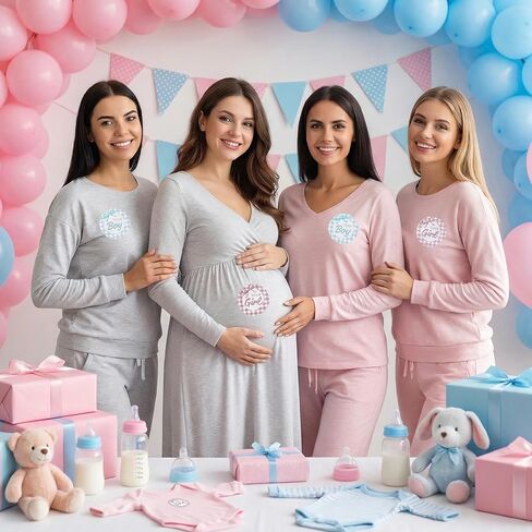 72 Pcs Team Boy Or Girl,2 Inch Baby Gender Reveal Decorations, Pink or Blue Gender Reveal Decorations Bow Baby Shower Stickers for Party Games Supplies and for Shower in Saudi Arabia
