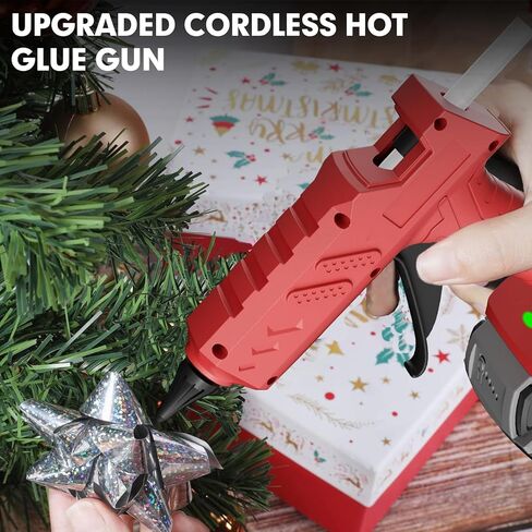 Cordless Hot Glue Gun for Milwaukee 18V Battery, Handheld Full Size Glue Gun, Hot Glue Gun Kit with 30PCS Glue Sticks Set, for Home Repair Arts Crafts DIY(Battery Not Include) in Saudi Arabia
