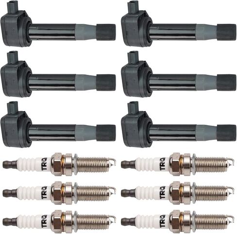 TRQ Ignition Coil & Spark Plug Kit 12 Piece Iridium Compatible with 2008-2012 Honda Accord 2008-2010 Odyssey 2009-2014 Ridgeline 2009-2011 Pilot 2010-2012 Acura TL 2010-2013 TSX MDX ZDX 2013-2015 RDX in Kuwait