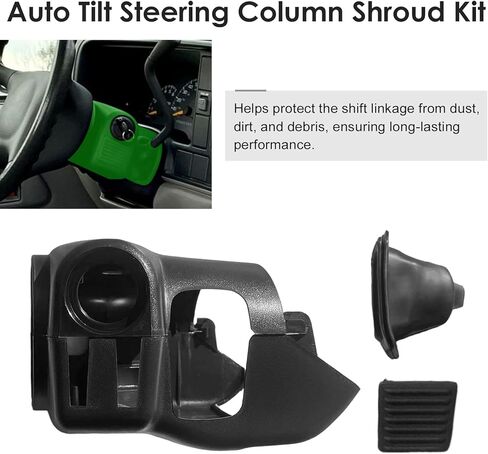 غطاء عمود التوجيه التلقائي المائل العلوي والسفلي غطاء حامي الغبار غطاء ذراع ناقل الحركة لسيارة Chevy C/K 1500 2500 3500 Tahoe Suburban 1995-2000، لـ GMC Yukon C/K 1500 2500 3500 1995-2000 in Kuwait