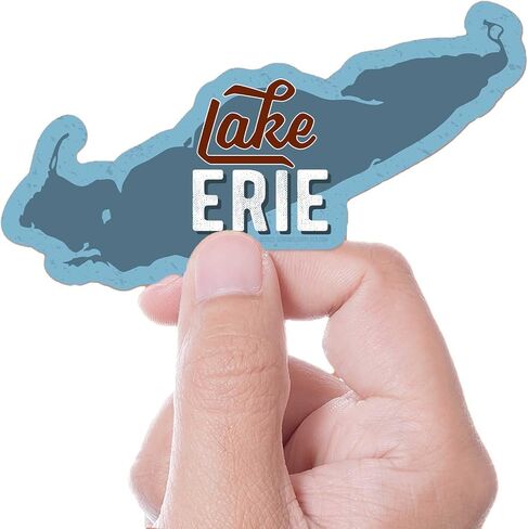 Lake Erie Bumper Sticker Car, Cute New York Souvenir Sticker for Hydroflask Tumbler, Buffalo Niagara Falls Cleveland Laptop Decal (Small - 3.5" Water Bottle Size) in Saudi Arabia