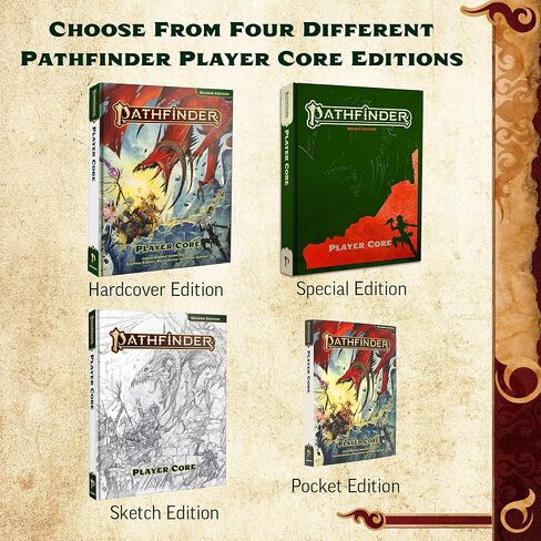 Pathfinder Player Core Pocket Edition - Second Edition Remaster Softcover Rulebook for Tabletop RPG, Portable 6.7" x 8.4" Character Creation Guide in Saudi Arabia