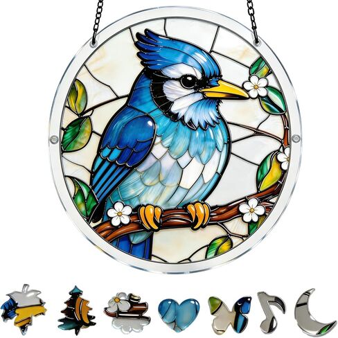 Acrylic Jigsaw Puzzle Suncatcher, 8.6inch Sunflower, Acrylic Puzzles Suncatcher Window Hanging, Window&Garden Decor,Colorful Hanging Light Catcher Decor in Saudi Arabia