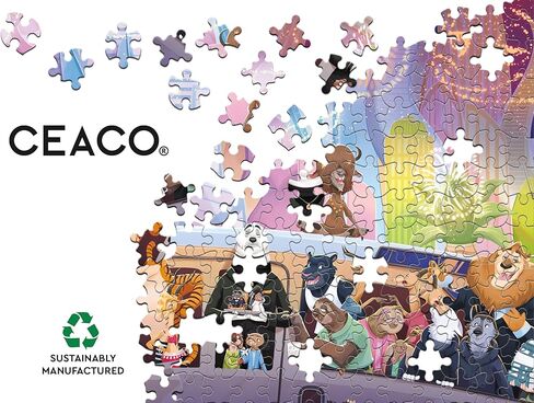 Ceaco - احتفال ديزني زوتوبيا - أحجية الصور المقطوعة الملونة المكونة من 500 قطعة للبالغين - قطع مقطوعة بدقة، أعمال فنية جميلة، وساعات من متعة الاسترخاء in Kuwait