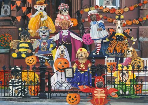 Wonder Forge Pup-kin Trick or Treat 1000 Piece Jigsaw Puzzle for Adults | Unique, Perfectly-Fitting Pieces | Fun, Vibrant Imagery | Amazon Exclusive in Saudi Arabia