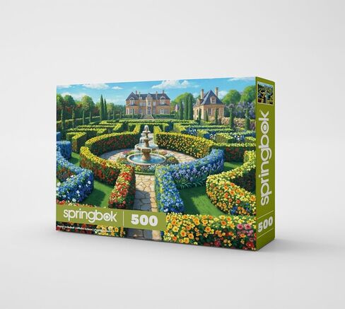 أحجية الصور المقطوعة 500 قطعة من Springbok The English Garden للبالغين - أحجية المناظر الطبيعية لحديقة المنزل - يتضمن الملصق الآن - قطع مقطوعة فريدة - صنع في الولايات المتحدة الأمريكية in Kuwait