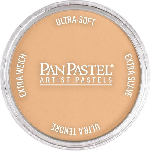 PanPastel Artist Pastels من GOLDEN، خام سيينا لايت، قطر المقلاة 2.44 بوصة / 62 مم، ألوان باستيل للفنانين المحترفين، شكل مقلاة فريد (يشبه الكعكة) in Kuwait