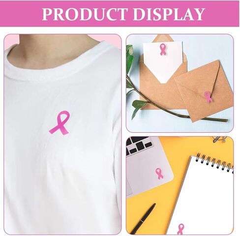 300Pcs Breast Cancer Awareness Stickers Pink Ribbon Stickers Self Adhesive Waterproof Design Breast Cancer Stickers Pink Caring for Women's Awareness Campaign Decals for Party Gift Envelope Decoration in Saudi Arabia