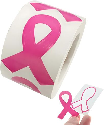 300Pcs Breast Cancer Awareness Stickers Pink Ribbon Stickers Self Adhesive Waterproof Design Breast Cancer Stickers Pink Caring for Women's Awareness Campaign Decals for Party Gift Envelope Decoration in Saudi Arabia