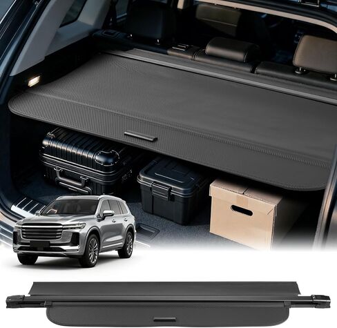 Cargo Cover for Jeep Grand Cherokee 2025 2024 2023 2022 Accessories Retractable Trunk Cover Shield Shade Privacy Screen Anti-Theft Luggage Shade Shield Carbon Fiber Texture in Saudi Arabia