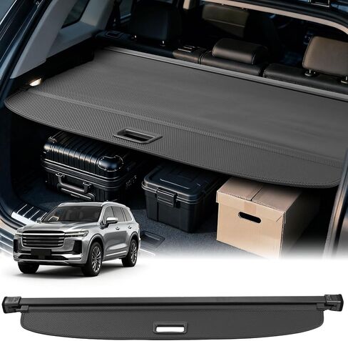 Cargo Cover for Jeep Grand Cherokee 2025 2024 2023 2022 Accessories Retractable Trunk Cover Shield Shade Privacy Screen Anti-Theft Luggage Shade Shield Carbon Fiber Texture in Saudi Arabia
