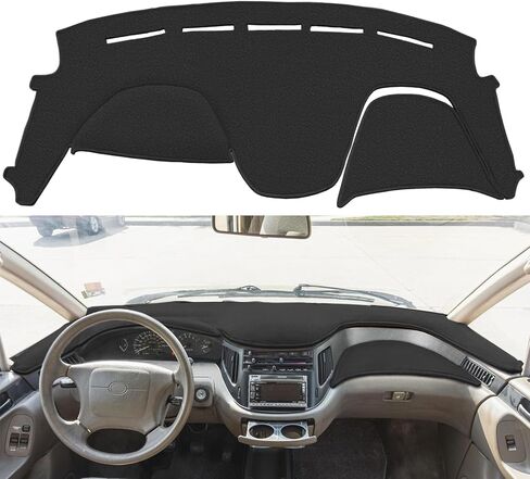 Dash Cover Mat Custom Fit for Toyota Previa Van, Dashboard Pad Carpet Protector K384 (Black) in Saudi Arabia