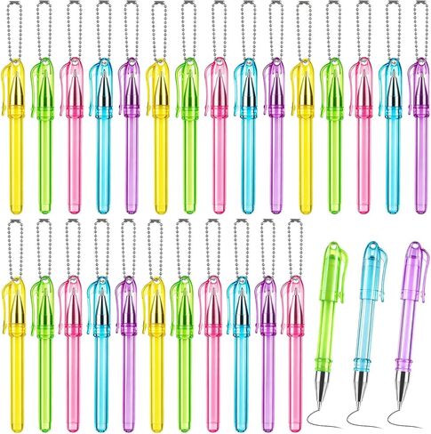 Mini Keychain Pens 26PCS, Bulk Ballpoint Pens Pocket Colorful Mini Ballpoint Pen with Keyring， Black Ink 1.0 mm Small Lanyard Pens for Nurses, Doctors, Office, School Students and Kids Gifts in Saudi Arabia