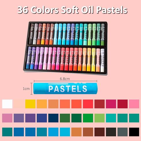36 Colors Oil Pastels Set, Soft Oil Pastels for Art Painting, Drawing, Blending, Art Supplies for Artists, Beginners, Enthusiasts of Painting in Saudi Arabia