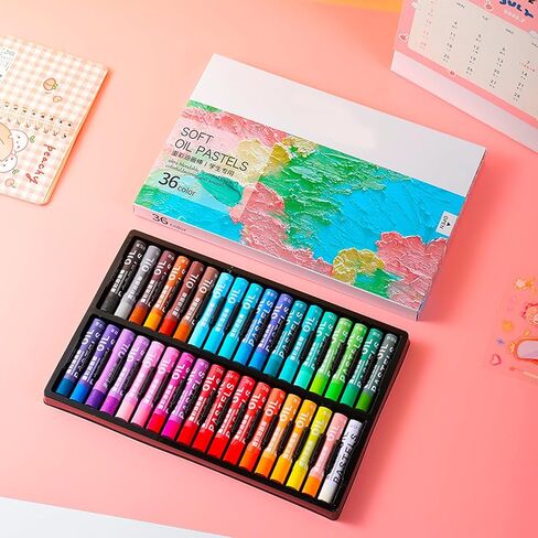 36 Colors Oil Pastels Set, Soft Oil Pastels for Art Painting, Drawing, Blending, Art Supplies for Artists, Beginners, Enthusiasts of Painting in Saudi Arabia