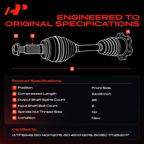 مجموعة عمود المحور السيرة الذاتية الممتازة متوافقة مع Toyota T100 1994 1998 2.7L، T100 1993-1994 V6 3.0L، T100 1995-1998 V6 3.4L، 4WD، السائق الأمامي أو جانب الراكب in Kuwait
