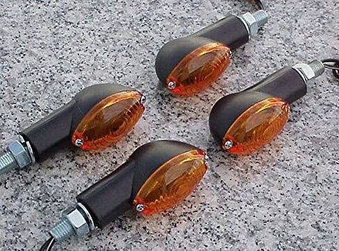 i5 Black/Amber Cat-Eye Turn Signals compatible with Honda Kawasaki Suzuki Yamaha Harley in Saudi Arabia