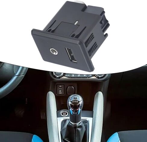 USB AUX Interface Panel Socket for Nissan Versa 2015-2017 2015-2018 Altima 2015-2016 Replacement 28023-9KF1A Center Console Port Black ABS in Saudi Arabia