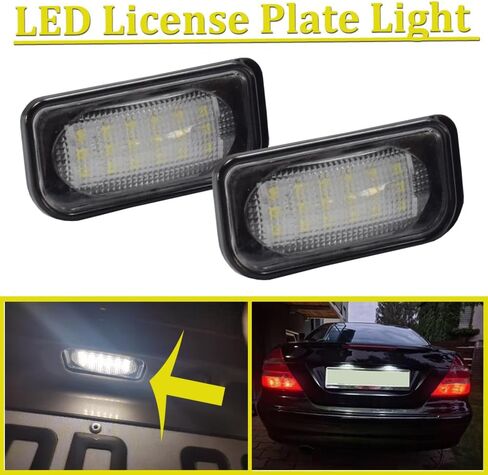 Car Canbus LED License Number Plate Light Assembly Replacement Compatible with Mercedes Benz C-class W203 R230 W209 C209 A209 SL in Kuwait