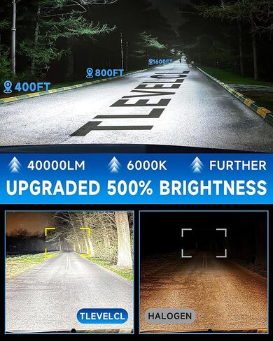 Compatible with 2020-2022 Jeep Gladiator Fog Light Bulbs, High/Low Beam Fog Light Bulbs Combo, 600% Brightness, 6000K White and 3000K Yellow, Pack of 4 in Saudi Arabia