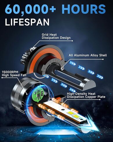 Compatible with 2020-2022 Jeep Gladiator Fog Light Bulbs, High/Low Beam Fog Light Bulbs Combo, 600% Brightness, 6000K White and 3000K Yellow, Pack of 4 in Saudi Arabia
