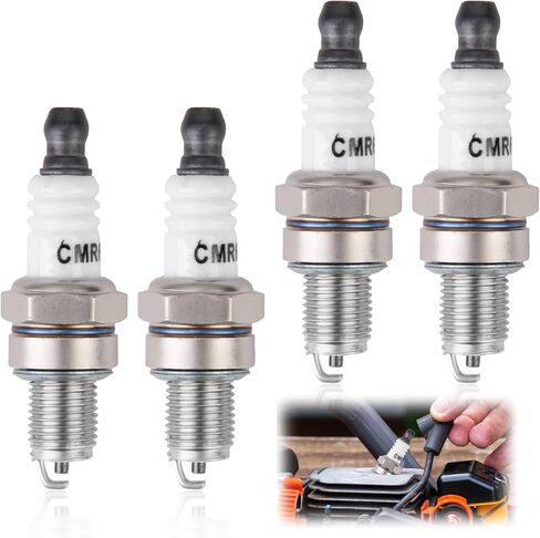 CMR6H Spark Plug 4 Pcs Compatible with NGK 3365, OEM Replacement Compatible with Stihl BR500 BR550 BR600 FS90 FS90R FS100 FS110 HL90 HL110 HT100 KM90 FC56 FC70 MS192 Trimmer Chainsaw Weedeater in Saudi Arabia
