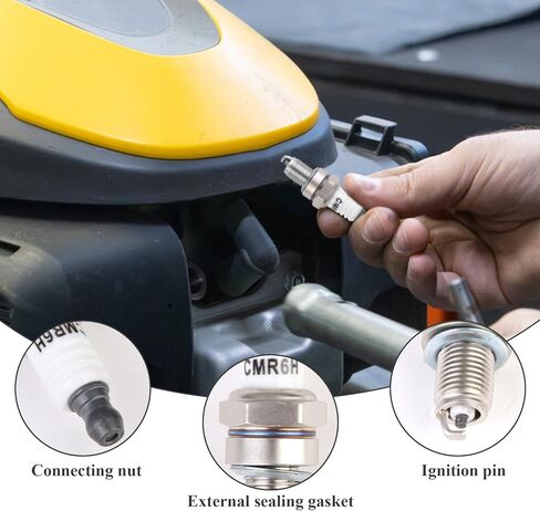 CMR6H Spark Plug 4 Pcs Compatible with NGK 3365, OEM Replacement Compatible with Stihl BR500 BR550 BR600 FS90 FS90R FS100 FS110 HL90 HL110 HT100 KM90 FC56 FC70 MS192 Trimmer Chainsaw Weedeater in Saudi Arabia