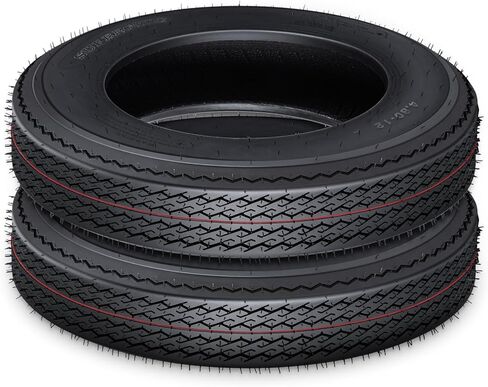 4.80-12 6PR Trailer Tire Set of 2,Heavy-Duty Trailer Tire Set,All-Season & 12" Fuel Saving Design Fits Camper, Cargo, Horse, Boat and Utility Trailers in Saudi Arabia