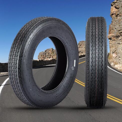 4.80-12 6PR Trailer Tire Set of 2,Heavy-Duty Trailer Tire Set,All-Season & 12" Fuel Saving Design Fits Camper, Cargo, Horse, Boat and Utility Trailers in Saudi Arabia