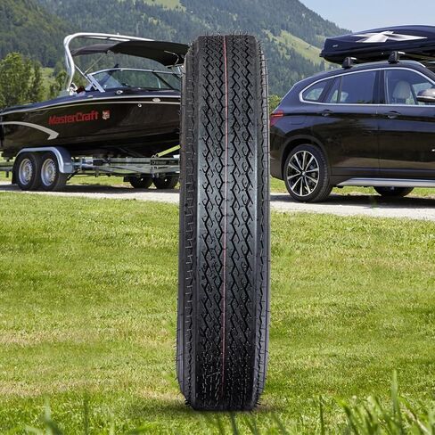 4.80-12 6PR Trailer Tire Set of 2,Heavy-Duty Trailer Tire Set,All-Season & 12" Fuel Saving Design Fits Camper, Cargo, Horse, Boat and Utility Trailers in Saudi Arabia