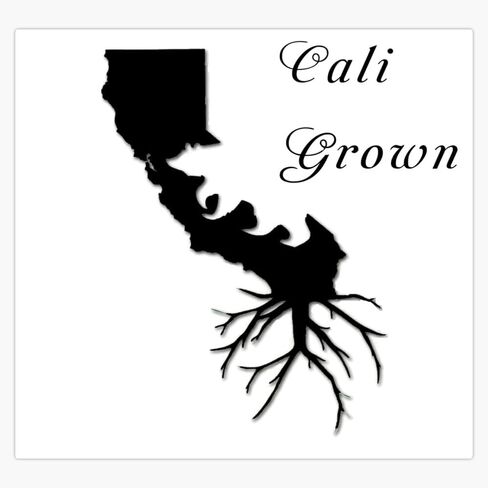 california grown design Window Water Bottle Bumper Sticker Decal 5" in Kuwait