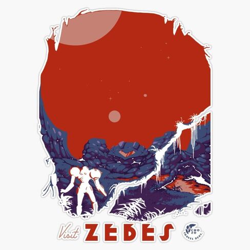 MAGNET Visit Zebes Magnetic Vinyl Sticker Decal Magnet 5" in Kuwait