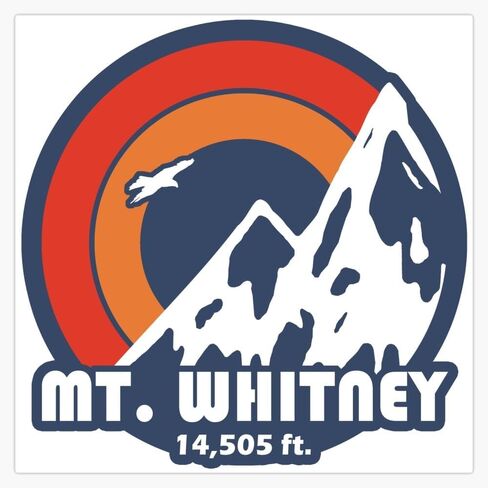 Mt. Whitney Sun Eagle Window Water Bottle Bumper Sticker Decal 5" in Kuwait