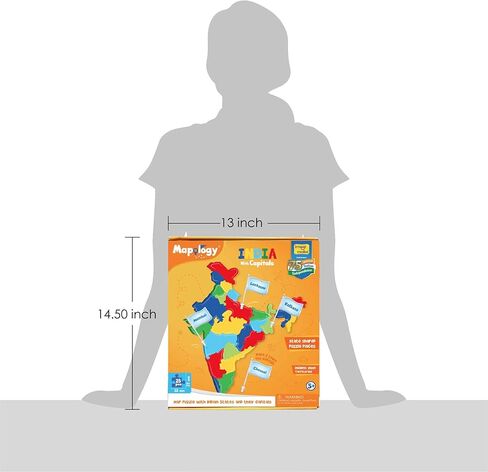 Imagimake Mapology India Map Puzzles - Includes State Capitals - Geography for Kids - Learning & Educational Toys for Kids 5-7 - Gift for 5, 6, 7, 8 & 9 Year Old Boys & Girls in Saudi Arabia