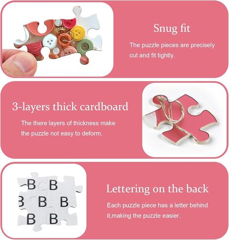 Impossible Puzzle for Adults 1000 Pieces, PICKFORU The Button Muse Jigsaw Puzzle Beauty Lady Aesthetic Art, Elegant Women Puzzle Hard Challenge Collage in Kuwait
