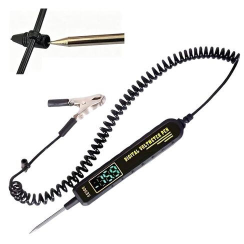 Automotive Digital Voltage Tester Pen, 3-120V DC Circuit Tester with LED Display, Bidirectional Test Light for Car Truck Motorcycle, Fuse/Generator/Polarity Testing, Heavy Duty Probe with Spring Wire in Kuwait