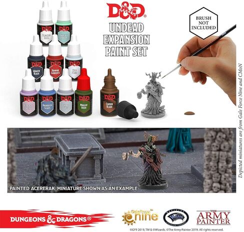 The Army Painter D&D: مجموعة طلاء أوندد - مجموعة طلاء مصغرة لأصباغ رائعة من Nolzur مع مصغر Acererak in Kuwait