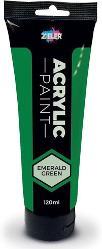 Zieler® Emerald Green Premium Acrylic Paint, 120ml Tube in Saudi Arabia