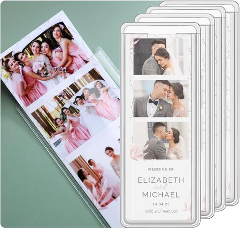 2x6 Stick-On Photo Booth Pockets - Self-Adhesive Clear Sleeves for Albums, Scrapbooks & Planners - Photo Strip Holders - DIY Scrapbooking Photo Holders (2X6, 10, Count) in Saudi Arabia