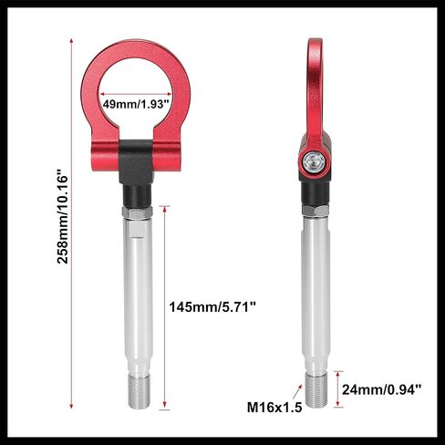 Red Aluminum Alloy Front Bumper Trailer Ring Eye Towing Tow Hook Screw for Subaru Impreza WRX BRZ Durable Material in Saudi Arabia